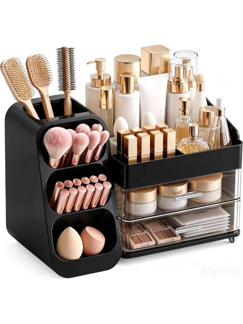 Large Capacity Makeup Organizer with Drawers for Vanity & Bathroom - Skincare